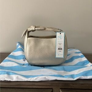 Draper James Chic Gold Metallic Shoulder Bag